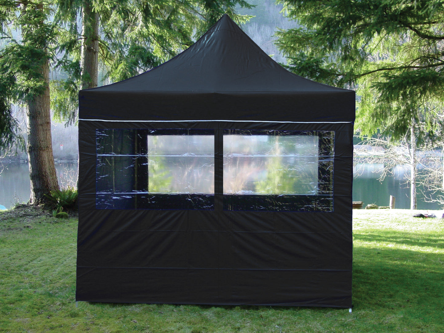 10' Apex Series Middle Zippered Doorway Sidewall with Window - Snow White
