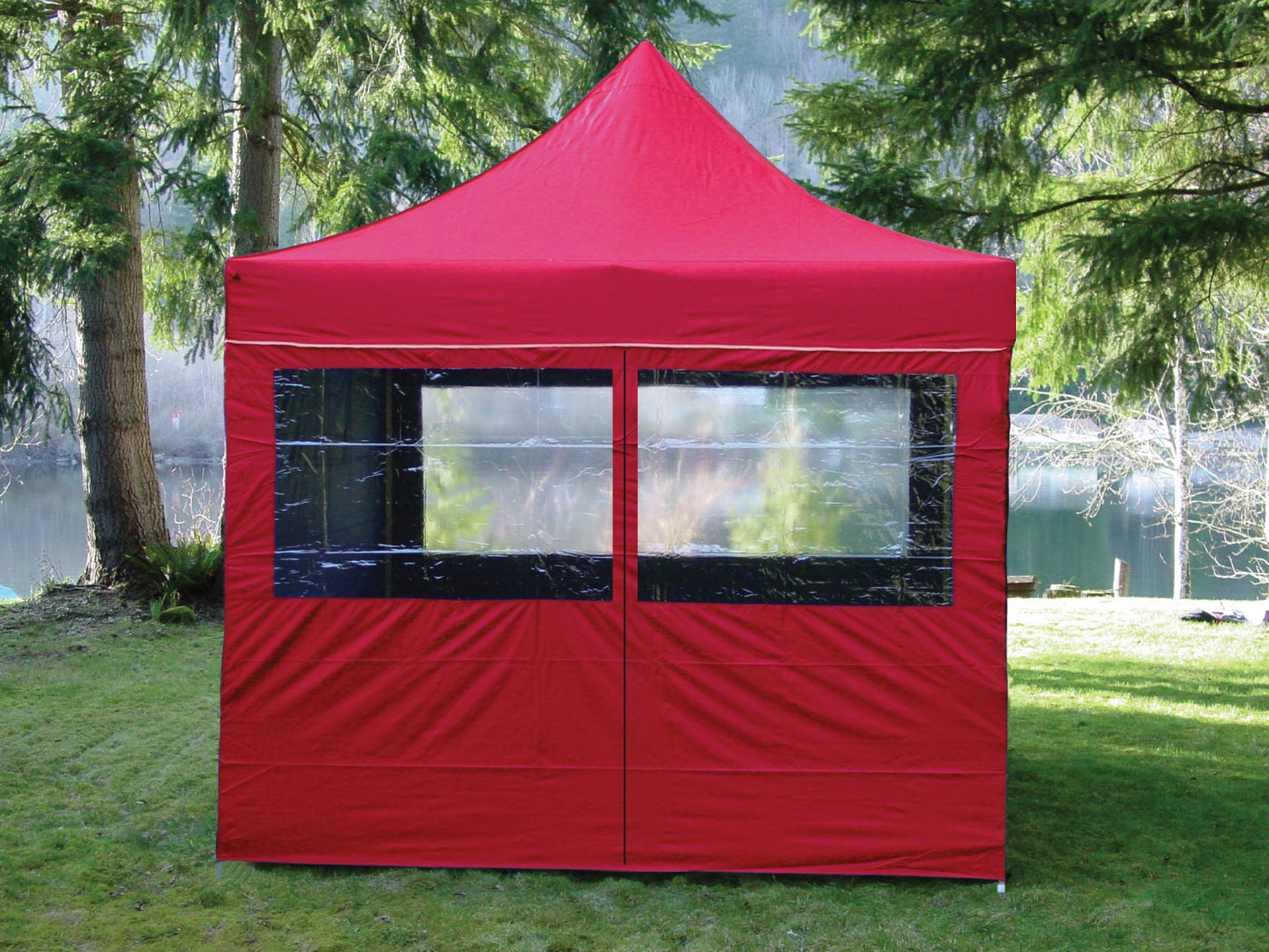 10' Apex Series Middle Zippered Doorway Sidewall with Window - Midnight Blue