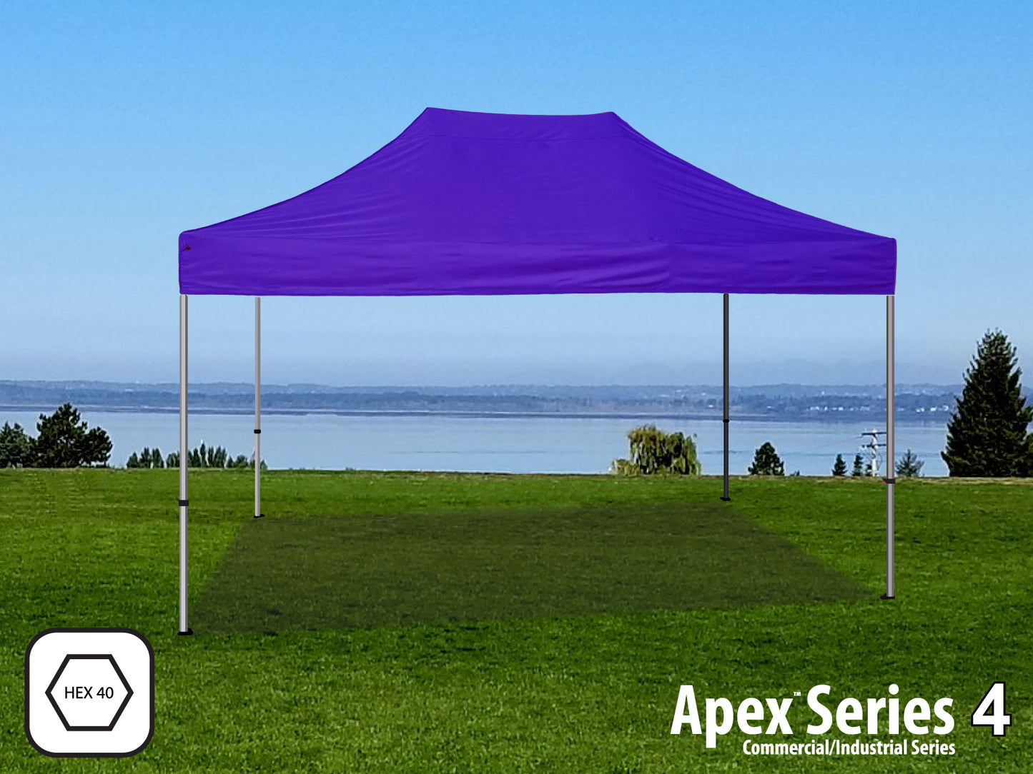 10x15 Apex Series 4 Pop-Up Canopy with HEX Frame - Classic Red