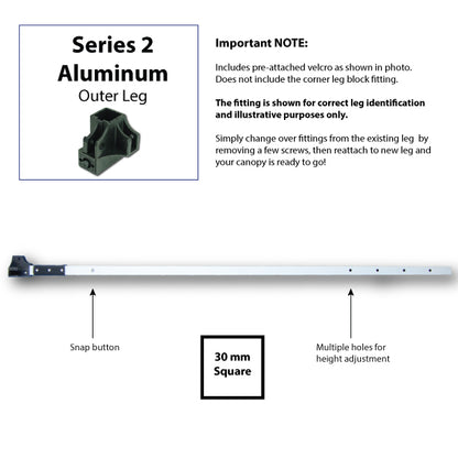 Outer Leg, Aluminum