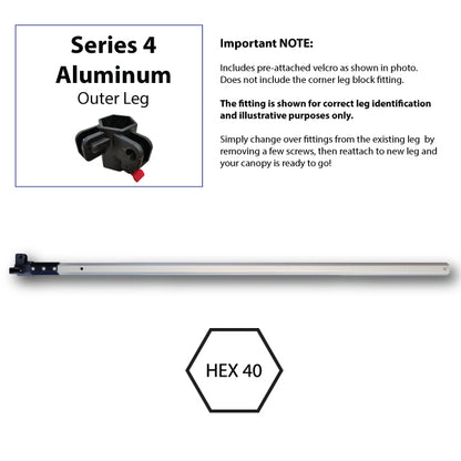Outer Leg, Aluminum - Outer Leg\, Aluminum Series 3