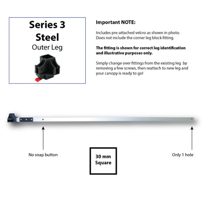 Outer Leg, Steel - Outer Leg\, Steel Series 2