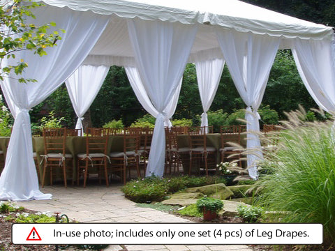 10' Full Size Leg Drapes with Sashes