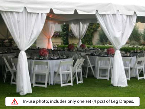 10' Full Size Leg Drapes with Sashes