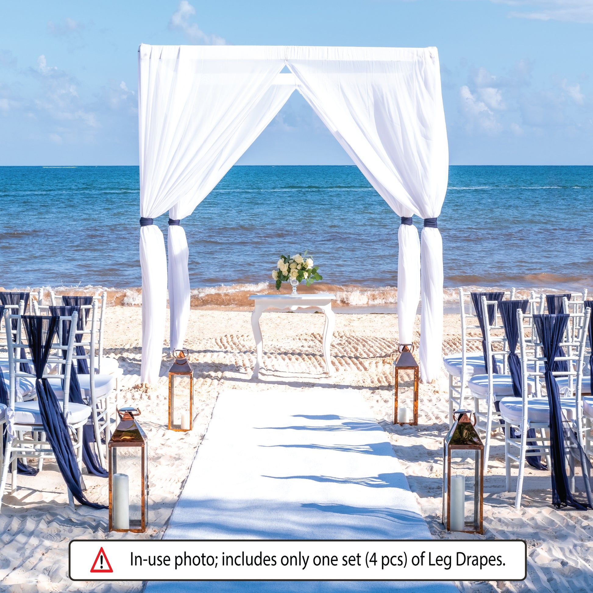 8' Full Size Leg Drapes with Sashes