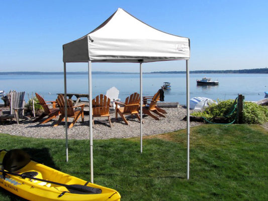 5x5 Apex Series 3 Pop-Up Canopy with Steel Frame - Snow White